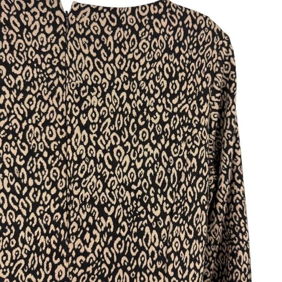 Chicos So Slimming Womens Leopard Print Stretch Sheath Knit Dress sz 0.5 / S / 6 - Picture 13 of 16